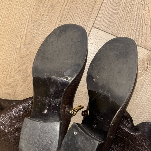 Brown Leather Prada Boots - Picture 6 of 8